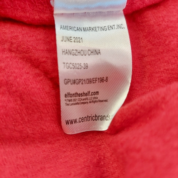 SOLDXMas Elf OnThe Shelf SZ LG 12/14 Unisex PJ Set Top Bottom & Socks NEW W/TAGS - Picture 16 of 16